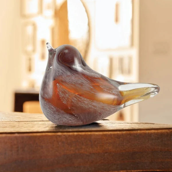Glass Songbird (holds ashes)