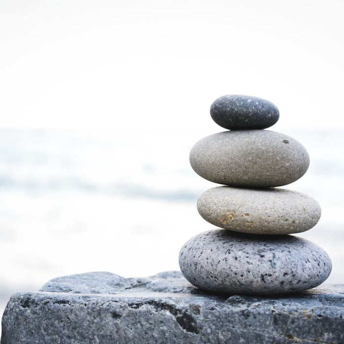 Stack of Stones on the Beach