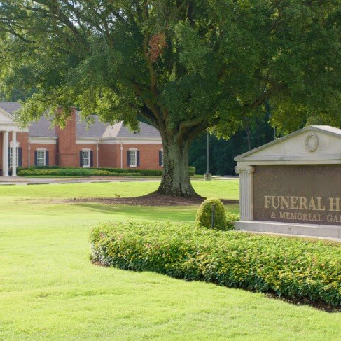 outside of a funeral home 