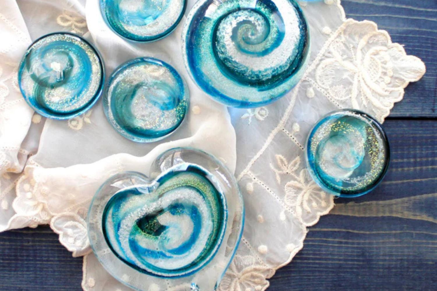 blue glass touchstones