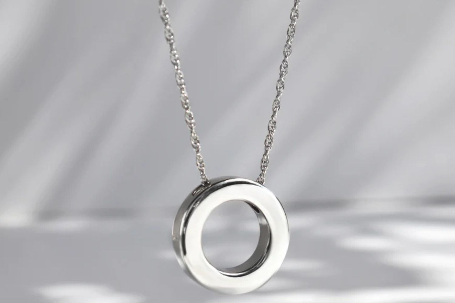 silver circle of life pendant necklace