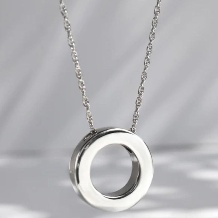 silver circle of life pendant necklace