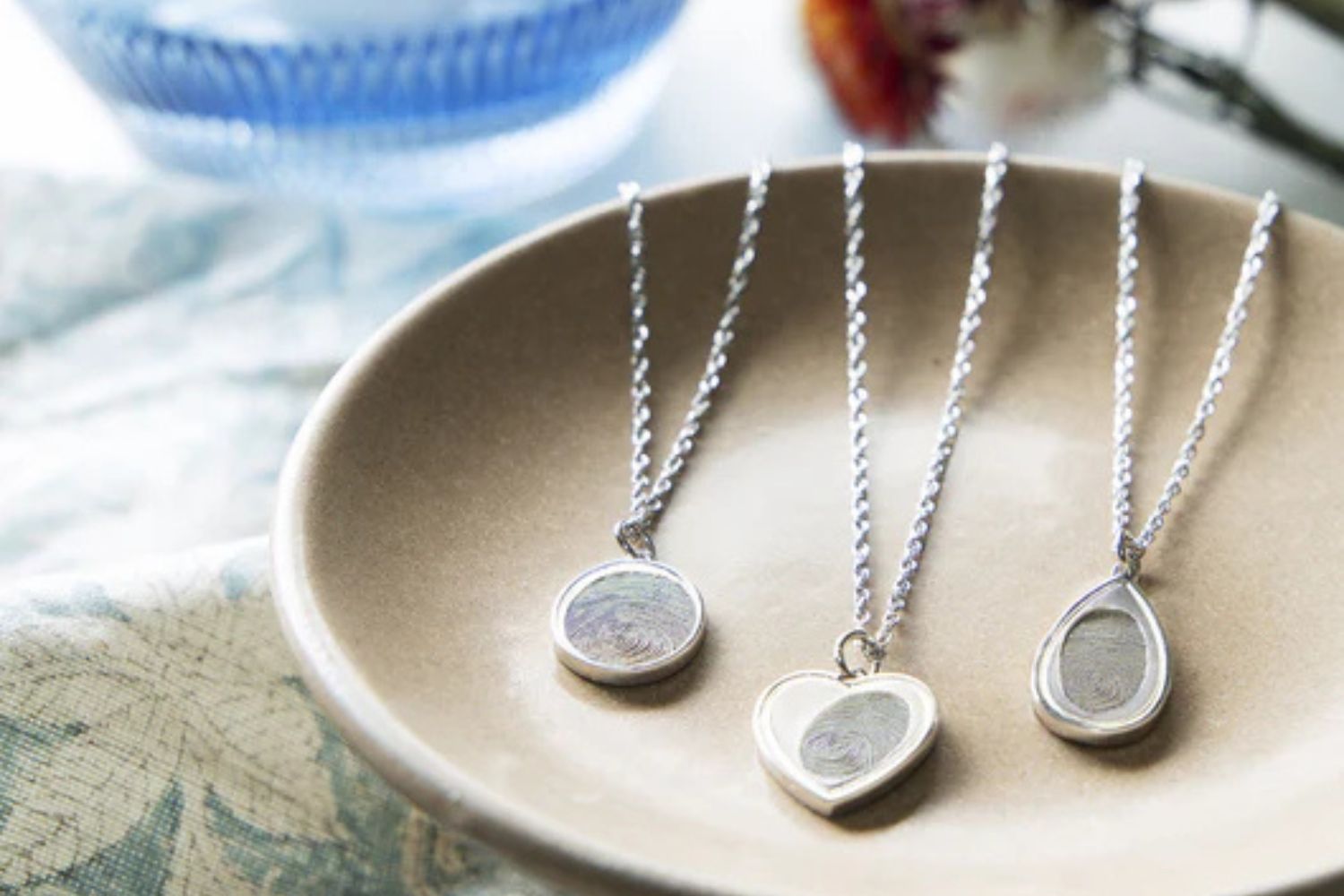 fingerprint  memorial necklace