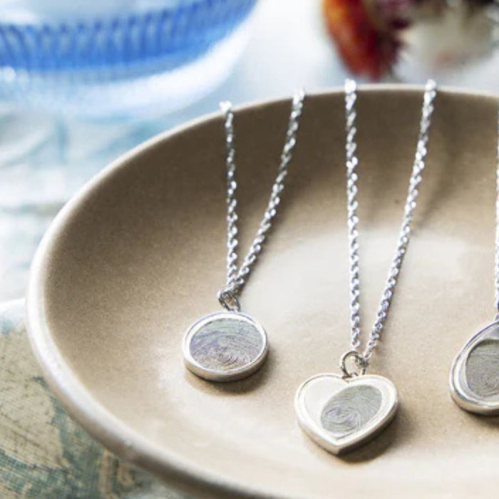 fingerprint  memorial necklace