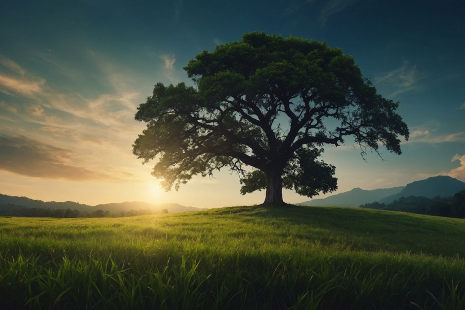 tree on beautiful meadow